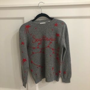 Chinti & Parker Small gray sweater with red Sagittarius stats. Never worn.